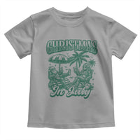 Vintage Summer Christmas Bigfoot Couple Toddler T Shirt Tropical Xmas Graphic
