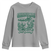 Vintage Summer Christmas Bigfoot Couple Youth Sweatshirt Tropical Xmas Graphic