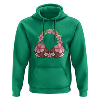 Hibiscus Flower Coconut Bra Hoodie Tropical Summer Graphic
