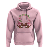 Hibiscus Flower Coconut Bra Hoodie Tropical Summer Graphic
