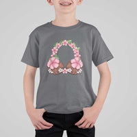 Hibiscus Flower Coconut Bra T Shirt For Kid Tropical Summer Graphic