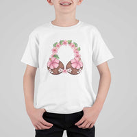 Hibiscus Flower Coconut Bra T Shirt For Kid Tropical Summer Graphic