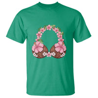 Hibiscus Flower Coconut Bra T Shirt Tropical Summer Graphic