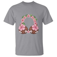 Hibiscus Flower Coconut Bra T Shirt Tropical Summer Graphic