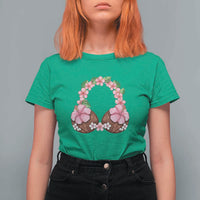 Hibiscus Flower Coconut Bra T Shirt For Women Tropical Summer Graphic