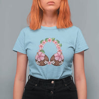 Hibiscus Flower Coconut Bra T Shirt For Women Tropical Summer Graphic