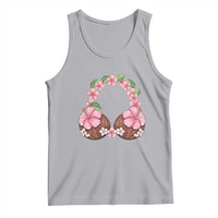 Hibiscus Flower Coconut Bra Tank Top Tropical Summer Graphic