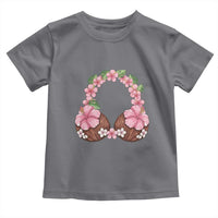 Hibiscus Flower Coconut Bra Toddler T Shirt Tropical Summer Graphic