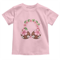 Hibiscus Flower Coconut Bra Toddler T Shirt Tropical Summer Graphic