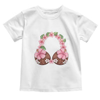 Hibiscus Flower Coconut Bra Toddler T Shirt Tropical Summer Graphic
