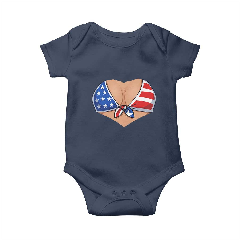 American Flag Bikini Baby Onesie Patriotic Summer Vacation Gift