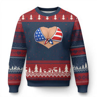 American Flag Bikini Ugly Christmas Sweater Patriotic Summer Vacation Gift
