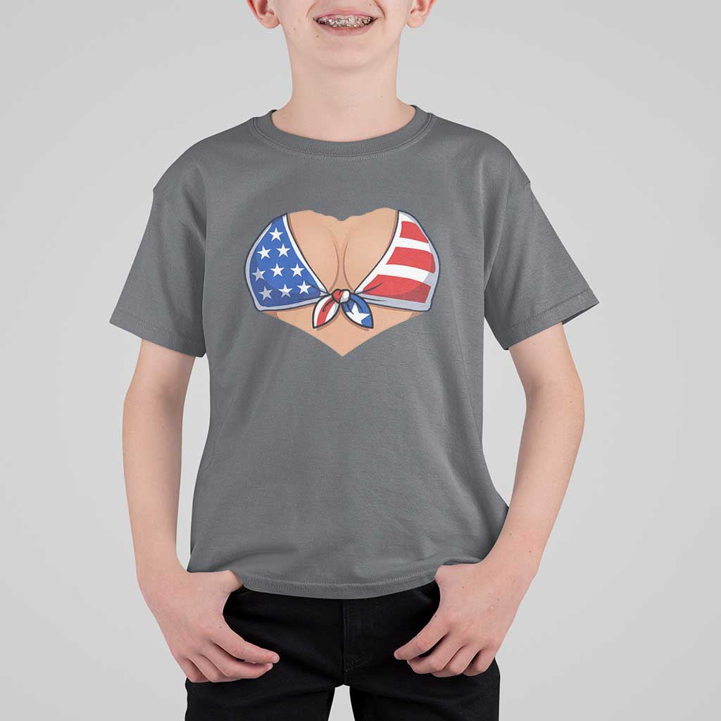 American Flag Bikini T Shirt For Kid Patriotic Summer Vacation Gift