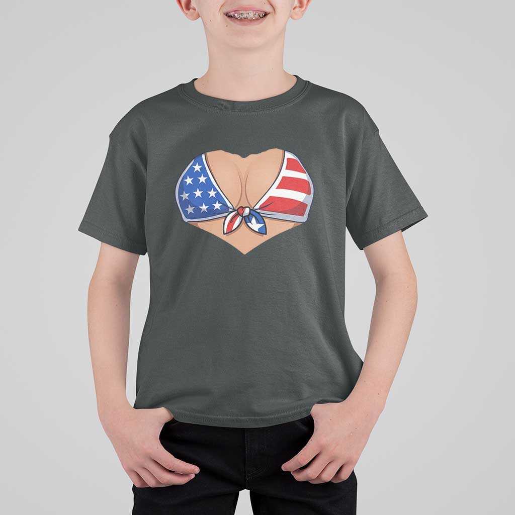 American Flag Bikini T Shirt For Kid Patriotic Summer Vacation Gift