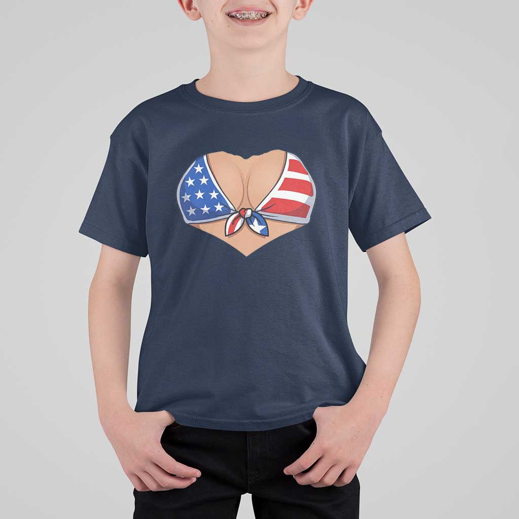 American Flag Bikini T Shirt For Kid Patriotic Summer Vacation Gift