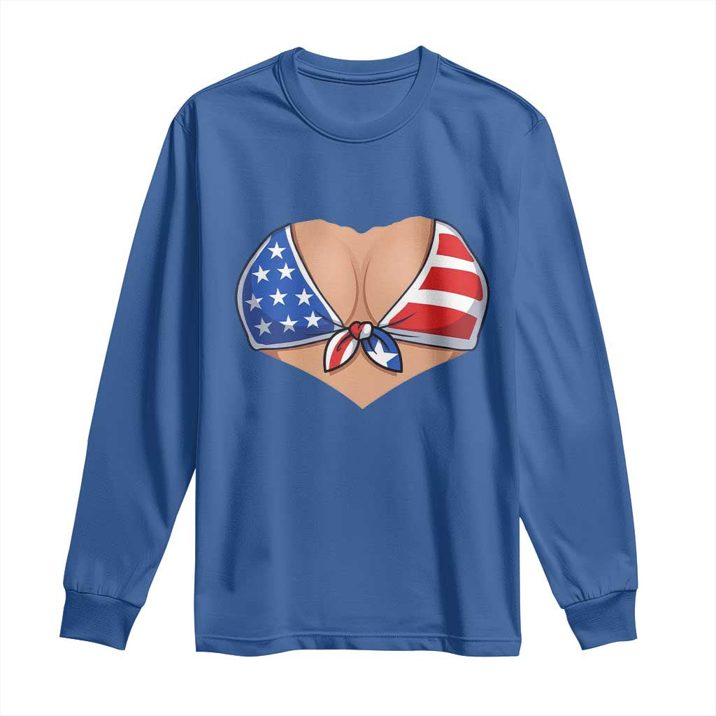 American Flag Bikini Long Sleeve Shirt Patriotic Summer Vacation Gift