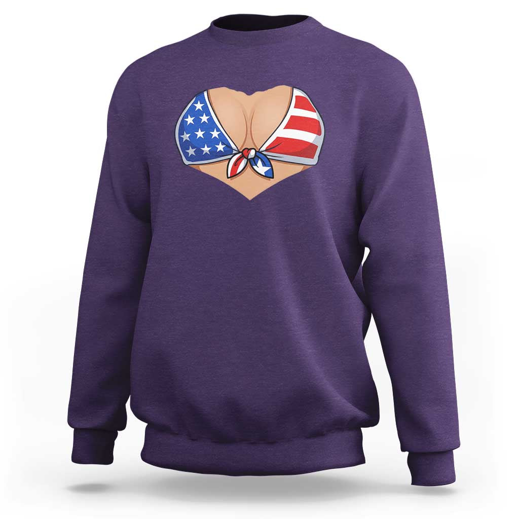 American Flag Bikini Sweatshirt Patriotic Summer Vacation Gift