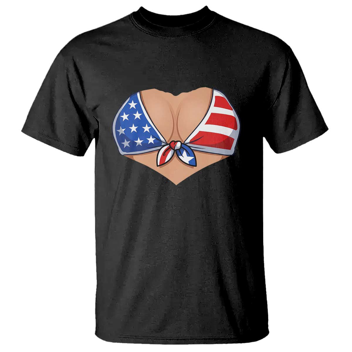 American Flag Bikini T Shirt Patriotic Summer Vacation Gift