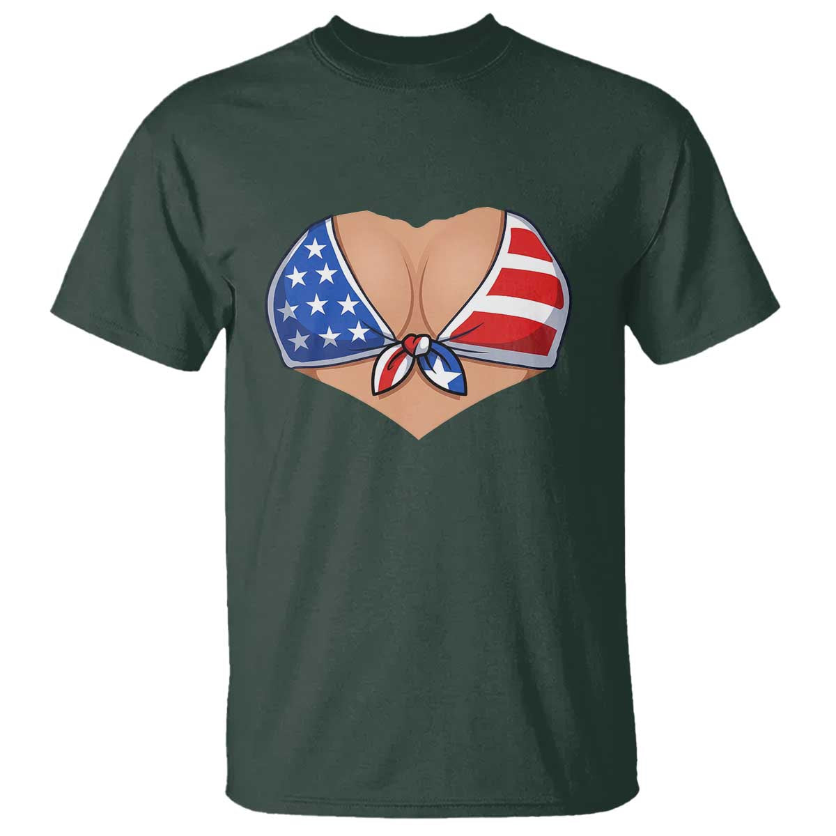 American Flag Bikini T Shirt Patriotic Summer Vacation Gift