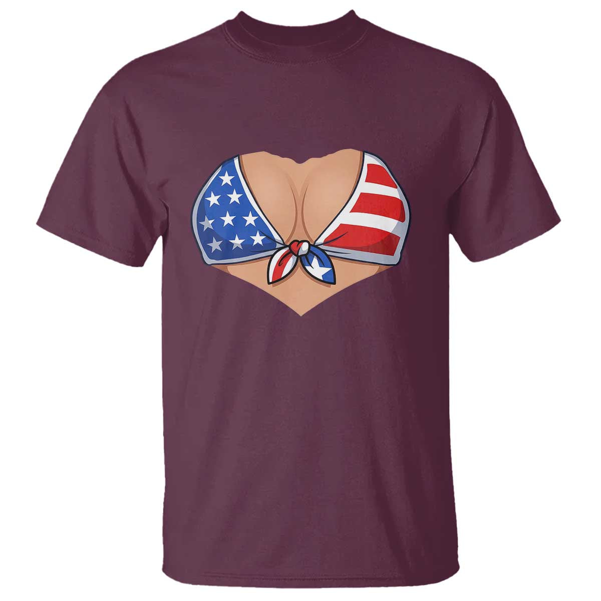 American Flag Bikini T Shirt Patriotic Summer Vacation Gift