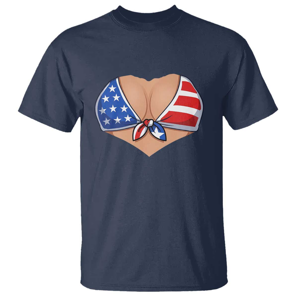 American Flag Bikini T Shirt Patriotic Summer Vacation Gift