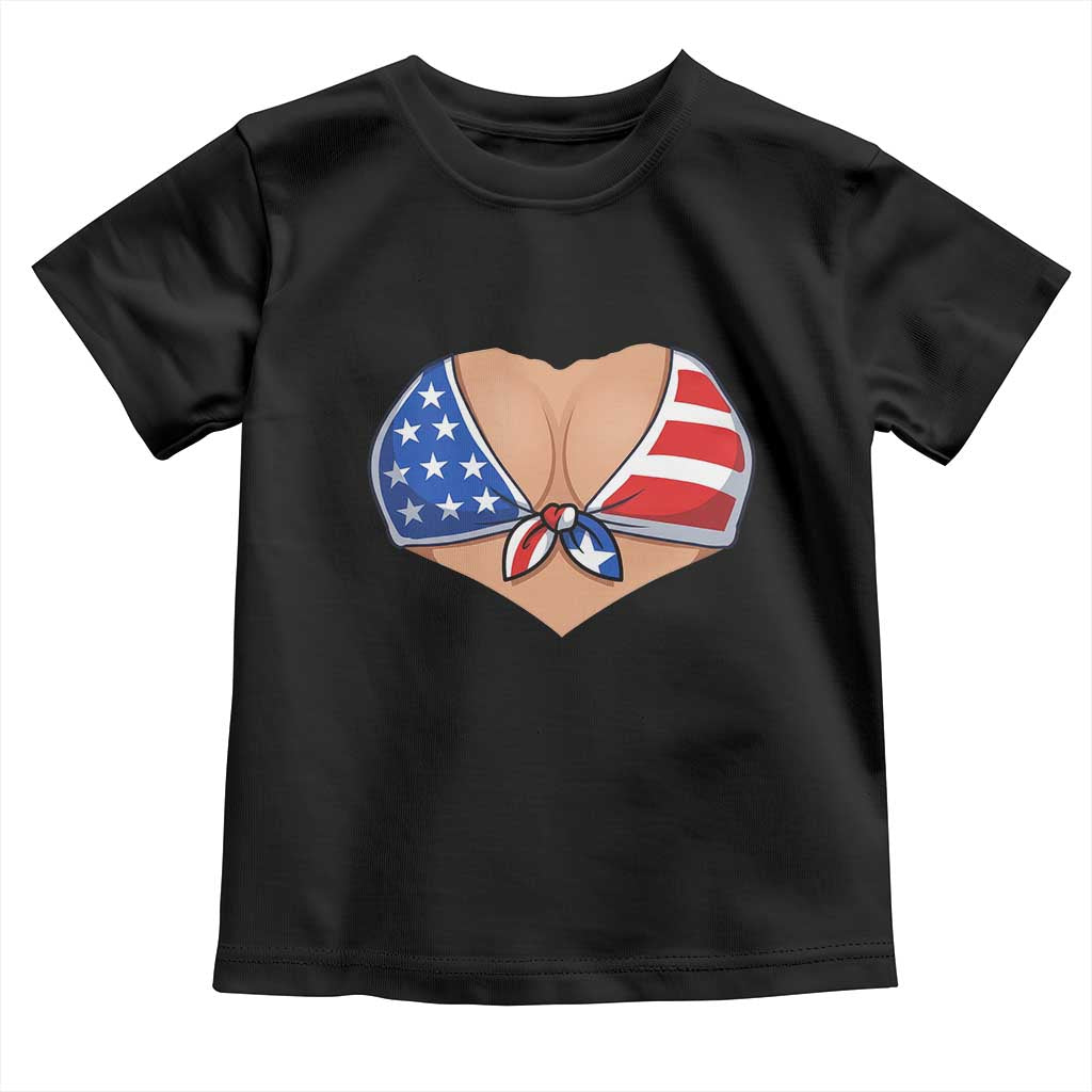 American Flag Bikini Toddler T Shirt Patriotic Summer Vacation Gift