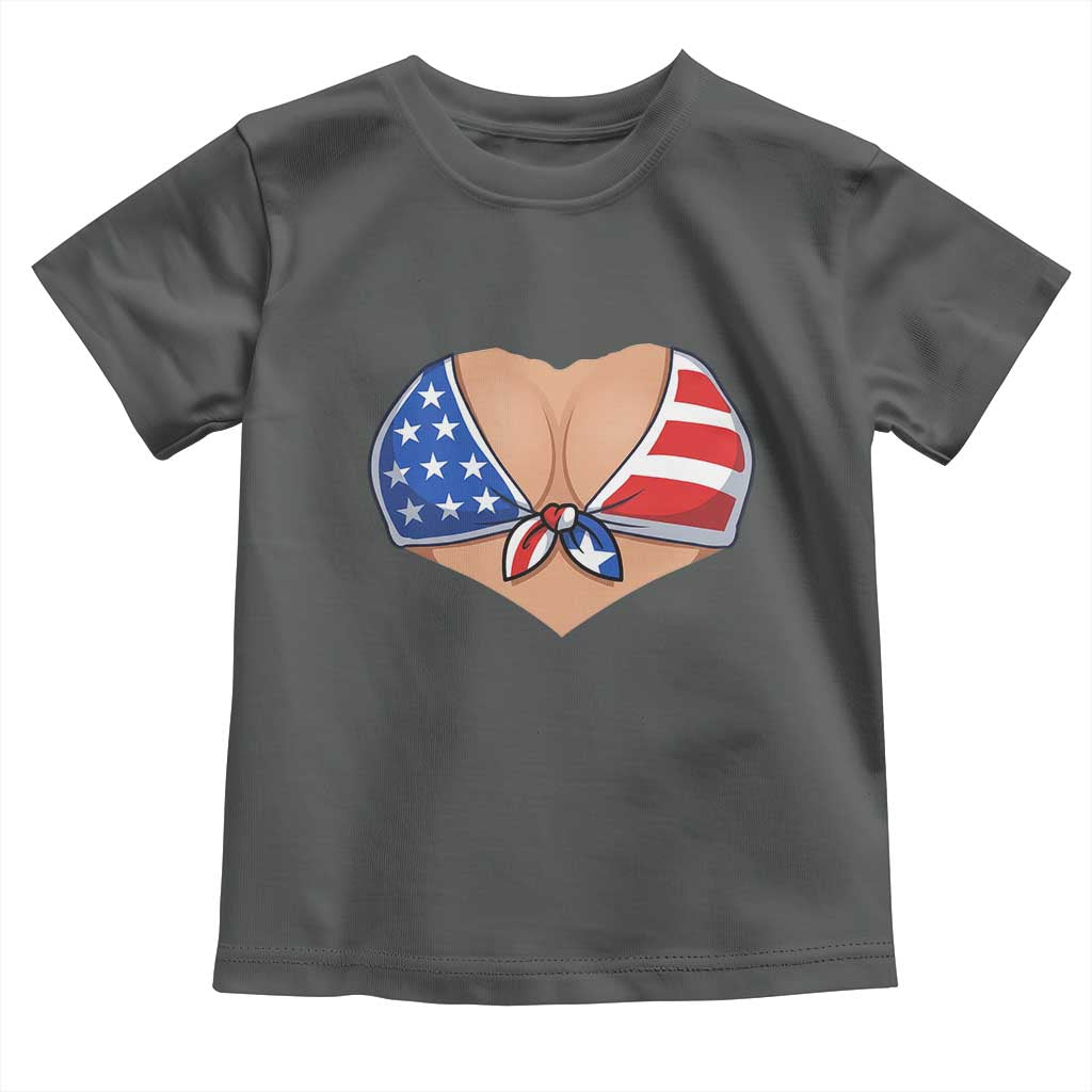 American Flag Bikini Toddler T Shirt Patriotic Summer Vacation Gift