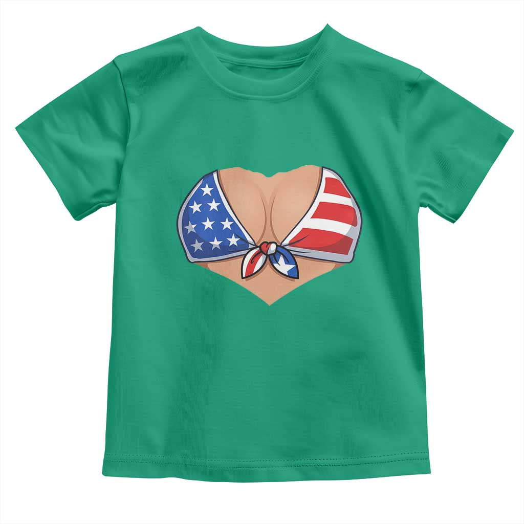 American Flag Bikini Toddler T Shirt Patriotic Summer Vacation Gift