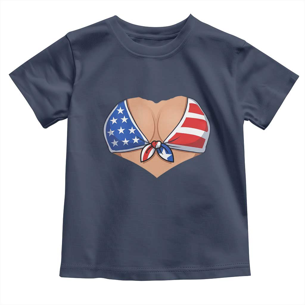 American Flag Bikini Toddler T Shirt Patriotic Summer Vacation Gift