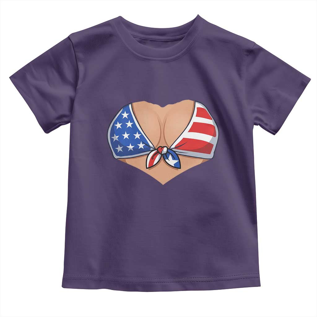 American Flag Bikini Toddler T Shirt Patriotic Summer Vacation Gift