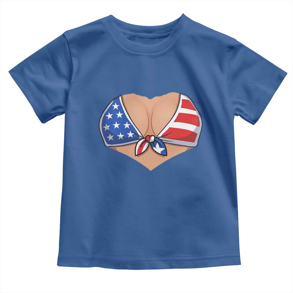 American Flag Bikini Toddler T Shirt Patriotic Summer Vacation Gift