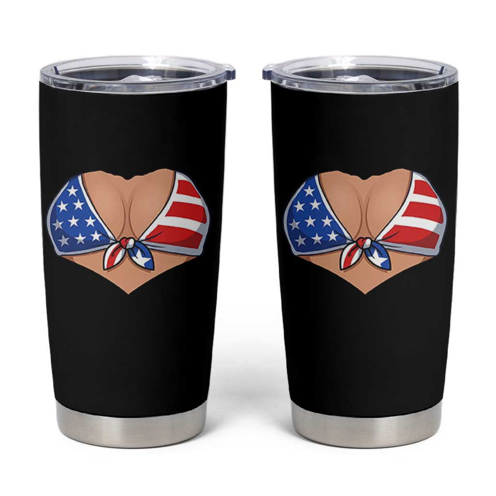 American Flag Bikini Tumbler Cup Patriotic Summer Vacation Gift