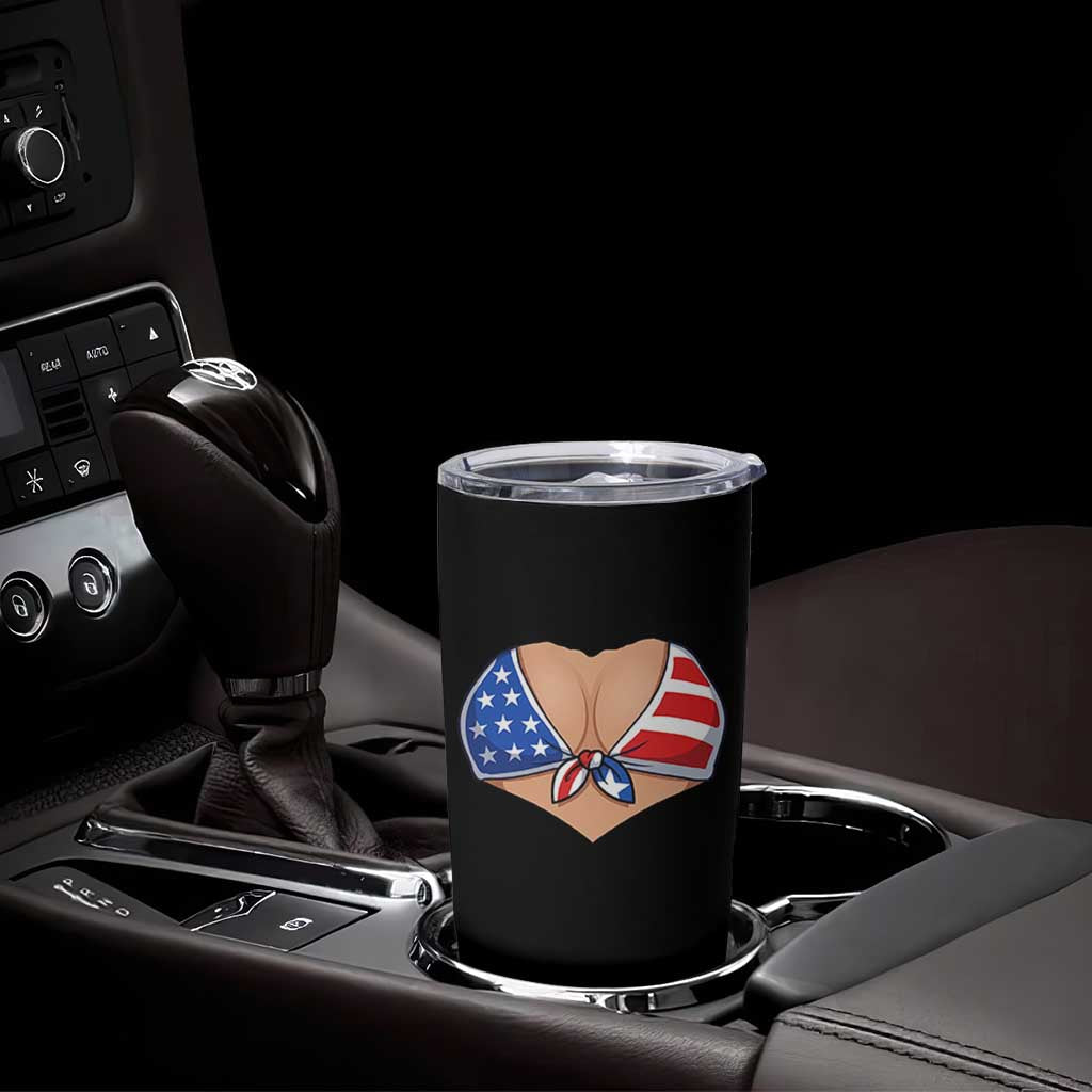 American Flag Bikini Tumbler Cup Patriotic Summer Vacation Gift