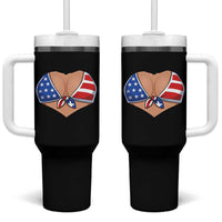 American Flag Bikini Tumbler With Handle Patriotic Summer Vacation Gift