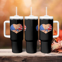 American Flag Bikini Tumbler With Handle Patriotic Summer Vacation Gift