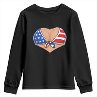 American Flag Bikini Youth Sweatshirt Patriotic Summer Vacation Gift