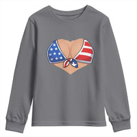 American Flag Bikini Youth Sweatshirt Patriotic Summer Vacation Gift