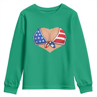 American Flag Bikini Youth Sweatshirt Patriotic Summer Vacation Gift