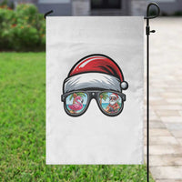 Funny Santa Sunglasses Garden Flag Beach Christmas Vacation Graphic