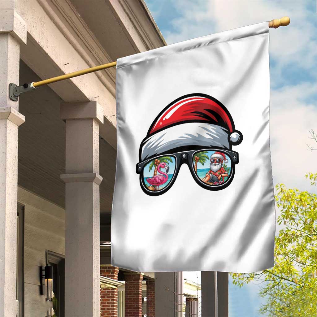 Funny Santa Sunglasses Garden Flag Beach Christmas Vacation Graphic