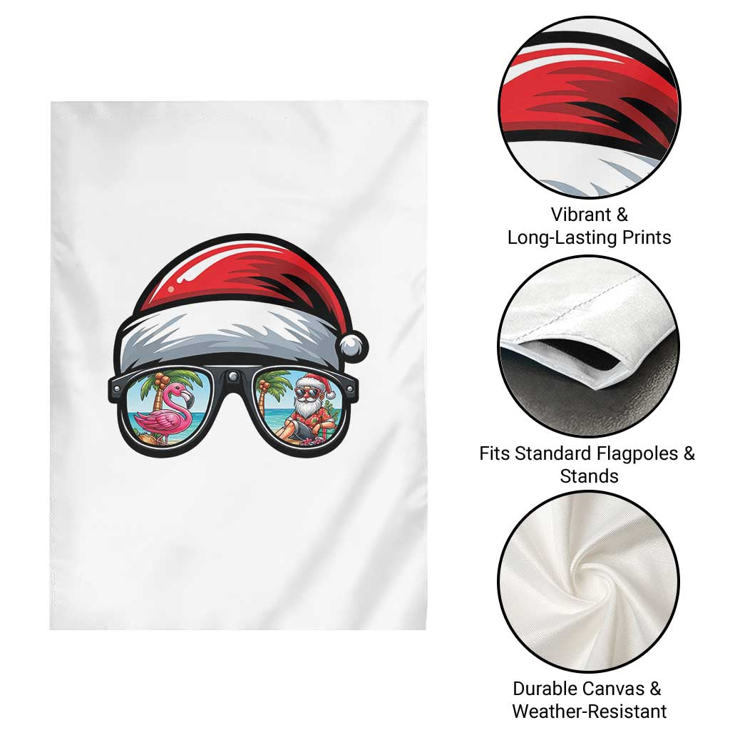 Funny Santa Sunglasses Garden Flag Beach Christmas Vacation Graphic