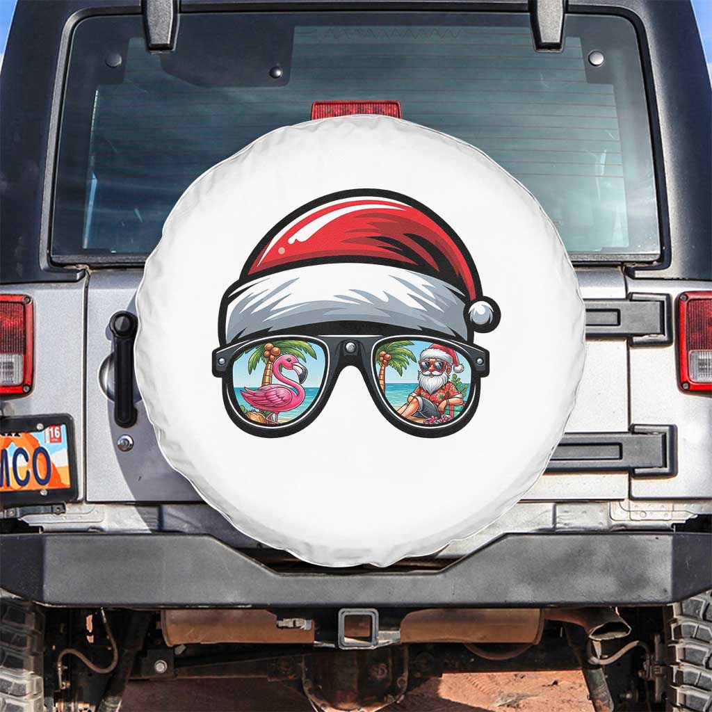 Funny Santa Sunglasses Spare Tire Cover Beach Christmas Vacation Graphic