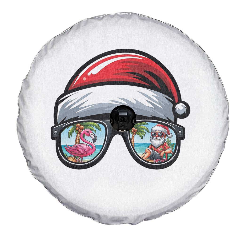 Funny Santa Sunglasses Spare Tire Cover Beach Christmas Vacation Graphic