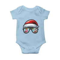 Funny Santa Sunglasses Baby Onesie Beach Christmas Vacation Graphic
