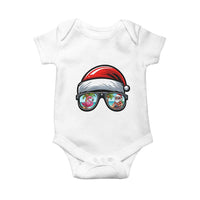 Funny Santa Sunglasses Baby Onesie Beach Christmas Vacation Graphic