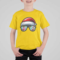 Funny Santa Sunglasses T Shirt For Kid Beach Christmas Vacation Graphic