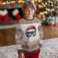 Funny Santa Sunglasses Ugly Christmas Sweater Beach Christmas Vacation Graphic