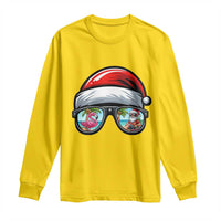 Funny Santa Sunglasses Long Sleeve Shirt Beach Christmas Vacation Graphic