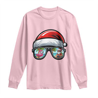 Funny Santa Sunglasses Long Sleeve Shirt Beach Christmas Vacation Graphic