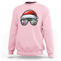 Funny Santa Sunglasses Sweatshirt Beach Christmas Vacation Graphic
